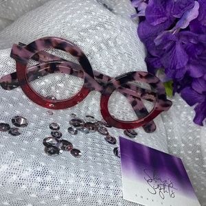 Round Two Toned Red/Pink Glasses